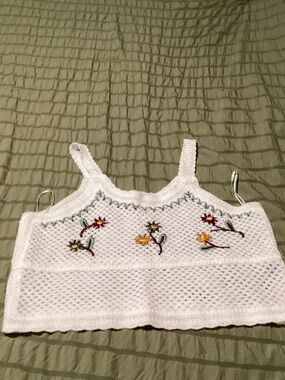 Rebellion Again crocheted crop top like new!